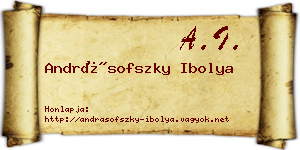 Andrásofszky Ibolya névjegykártya