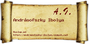Andrásofszky Ibolya névjegykártya