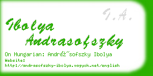 ibolya andrasofszky business card